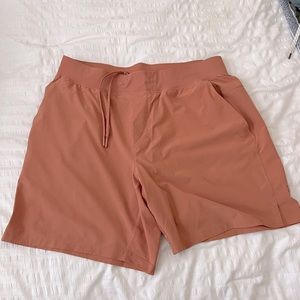 Coral Lululemon T.H.E shorts
